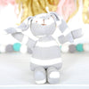 Grey Striped Bunny And Personalised Gift Bag
