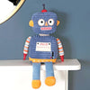 Personalised Dark Blue Robot Plush Toy
