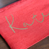 Personalised Red Accessory Pouch With Gold Font