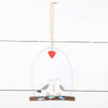 Seagulls In Love With Fish Hanging Driftwood Decoration