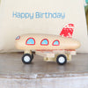Wooden Pull Back Plane And Personalised Bag