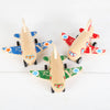 Wooden Pull Back Plane And Personalised Bag