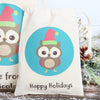 Owl Christmas Personalised Cotton Bags