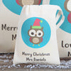 Owl Christmas Personalised Cotton Bags