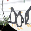 Christmas Penguin And Mistletoe Wreath