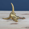 Gold Tone Skull Drawer Knob Handle