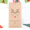 Personalised Boy Or Girl Reindeer Christmas Gift Bag