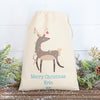Personalised Christmas Reindeer Cotton Bags