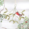 Robin And Mistletoe Christmas Tree Decoration