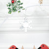 Christmas Robins On Branch Wreath With Snowflake