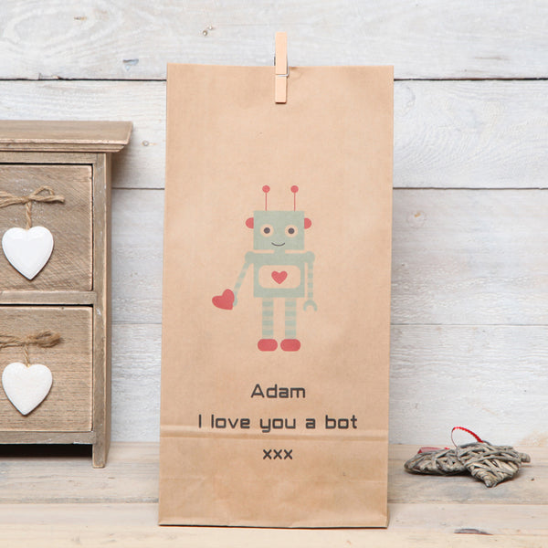 Personalised Robot Gift Bag