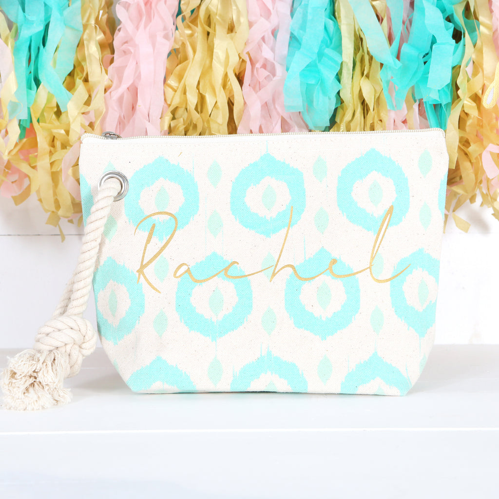 Personalised Canvas Pouch With Rope Handle