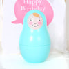 Rainbow Nesting Dolls, Chiming Bunny Toy With Personalised Bag, Christmas gift idea