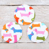 Sausage dog fabric handbag mirror