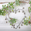 Silver Jingle Bell Heart Christmas Tree Decoration