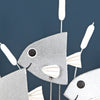 Trio Of Silver Fish On Block