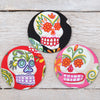 Sugar Skull Handbag or Pocket Mirror, 3 colours