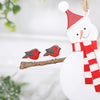 Snowman And Robins Christmas Tree Decoration red berry apple