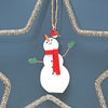 Snowman With Gloves And Robin Christmas Tee Decoration
