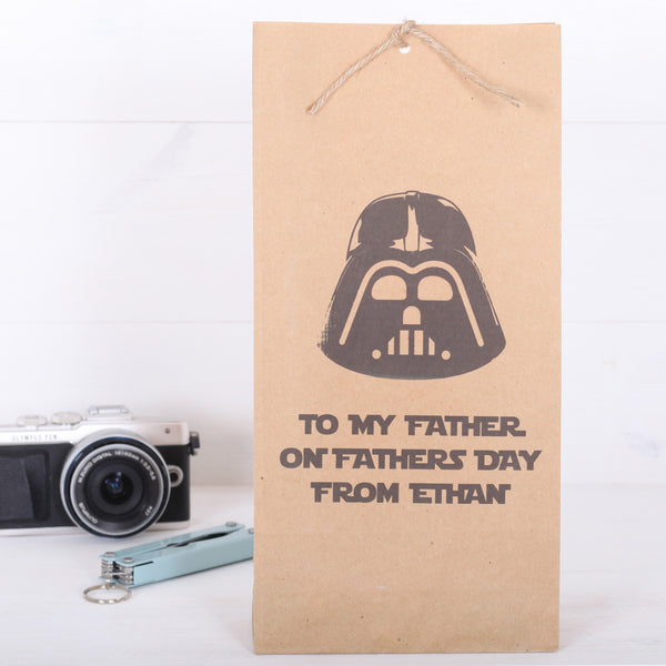 Personalised Darth Vadar Father's Day or Birthday Gift Bag