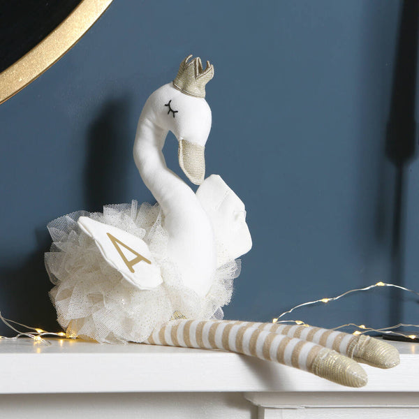 Personalised White Swan Soft Toy