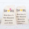 Team Bride Cotton Drawstring Favour Hen Party Bags