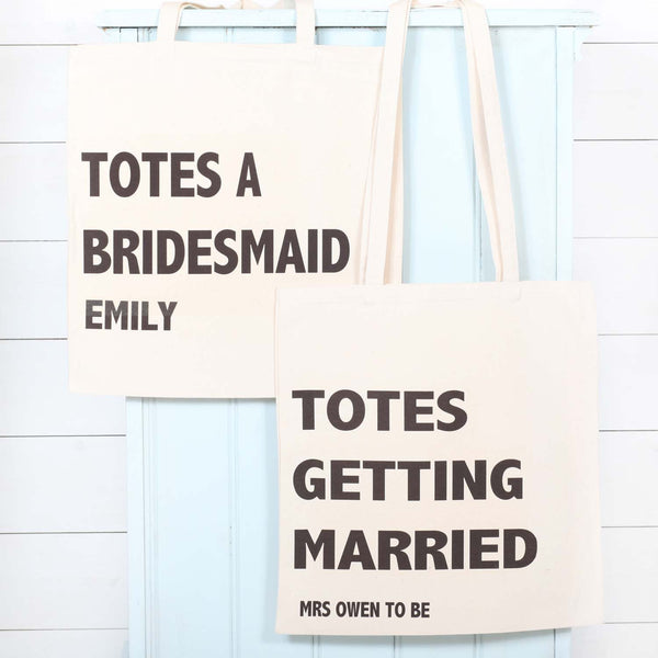 Personalised Totes Getting Married Canvas Bag