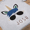 Childs Boy Unicorn Personalised Organic T Shirt