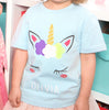 Girls Personalised Unicorn Eyelash T Shirt