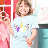 Girls Personalised Unicorn Eyelash T Shirt