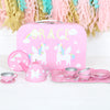 Unicorn Tin Tea Set With Personalised Case