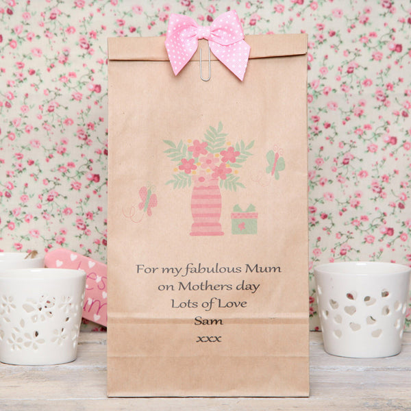 Personalised Flowers In Vase Gift Bag