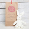 Bunny Rabbit Rattle With Personalised Gift Bag