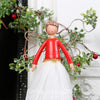 Beautiful White And Red Angel Tree Topper, Two Sizes