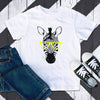 Kids Personalised Zebra With Glasses T Shirt