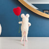 Felt Mouse With Love Heart, 65th Birthday