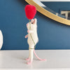 Felt Mouse With Love Heart, 65th Birthday
