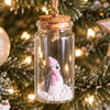 Christmas Penguin In Glass Bottle Tree Decoration
