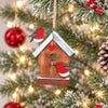 Robin Birdhouse Wooden Hanging Christmas Decoration