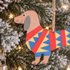 Colourful Dachshund Sausage Dog Christmas Tree Decoration