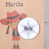Personalised Cowgirl Party Bags, Dark