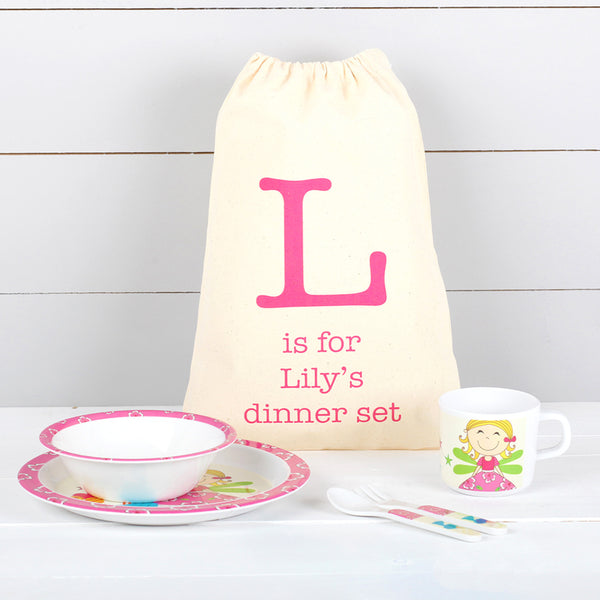 Girls Princess Breakfast Set And Personalised Bag